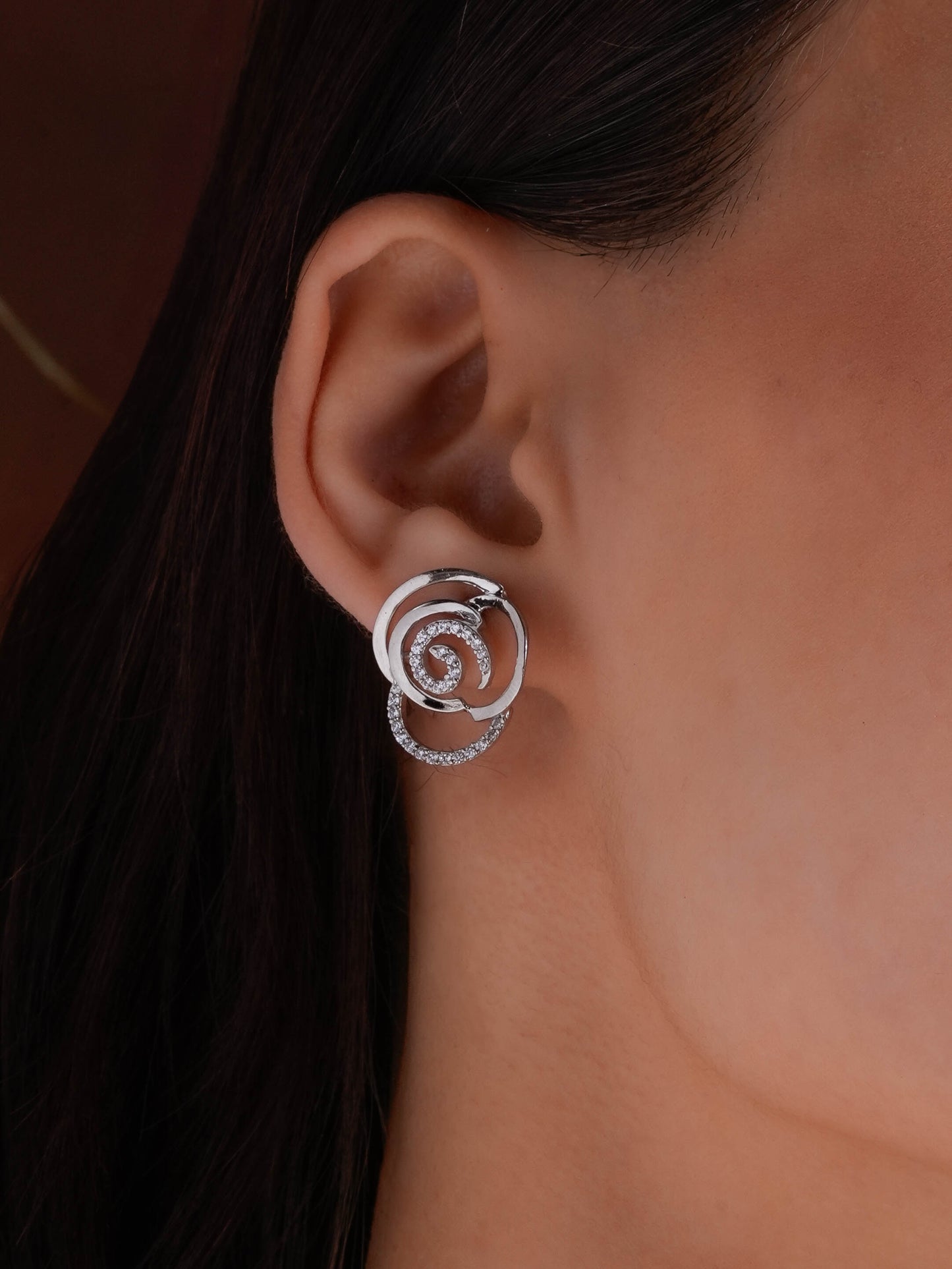 Concentric Zircon Pendant Set