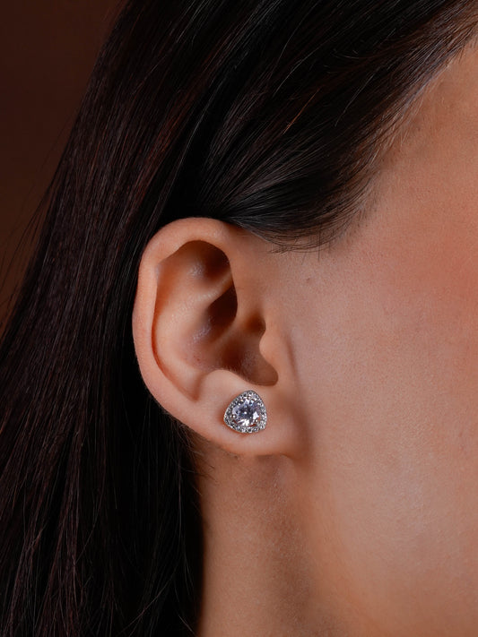 Trilliant Cut Victorian Solitaire Studs