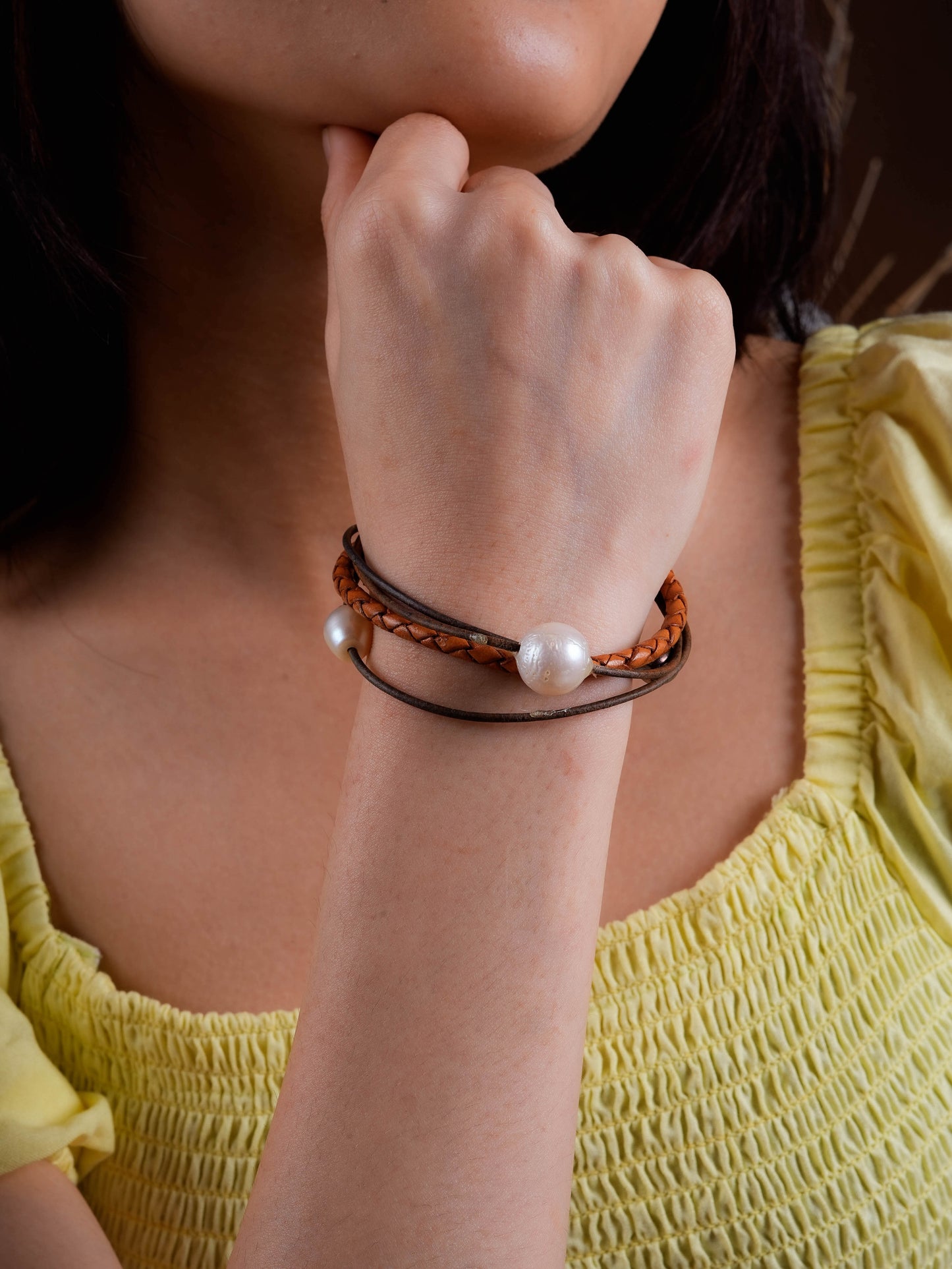 Boho Bliss Braided Leather Silver Bracelet