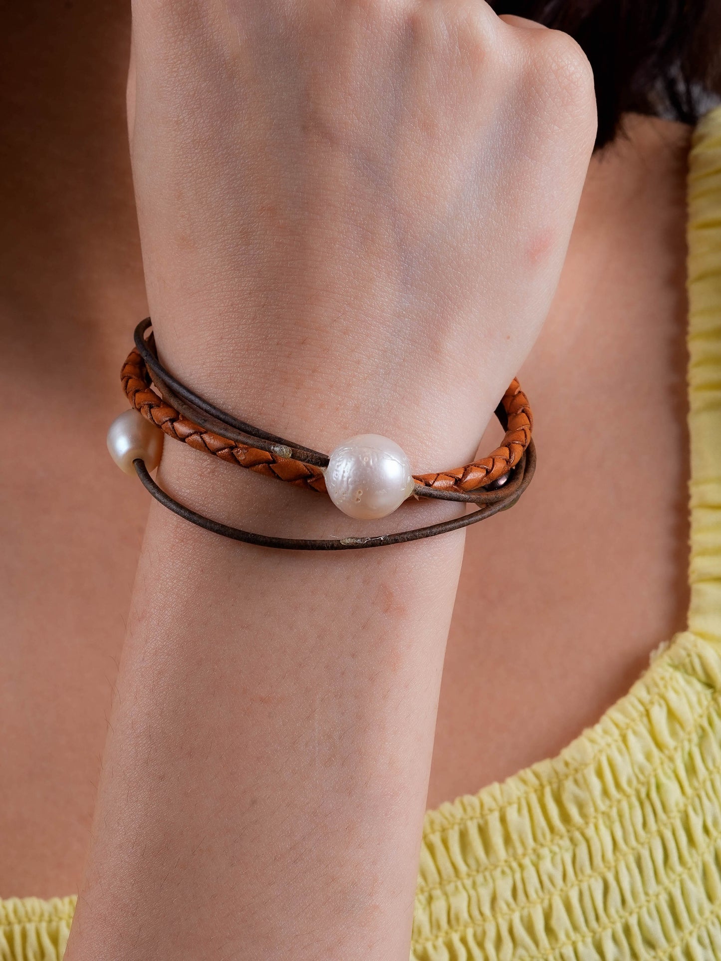 Boho Bliss Braided Leather Silver Bracelet