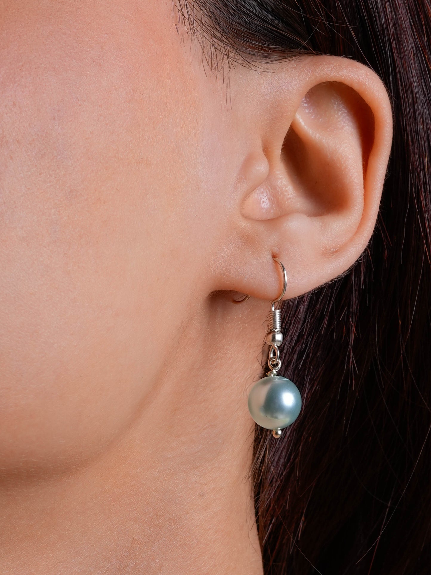 Baby Pink And Powder Blue Pearl Combo Earrings Set