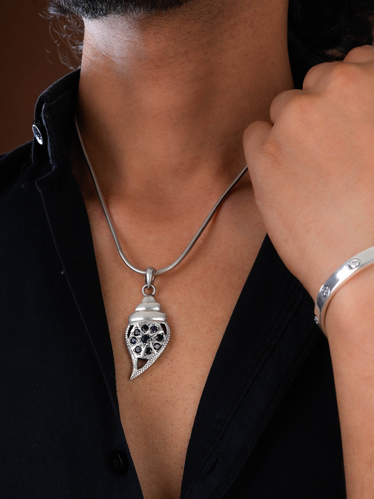 Silver Shankh Pendant