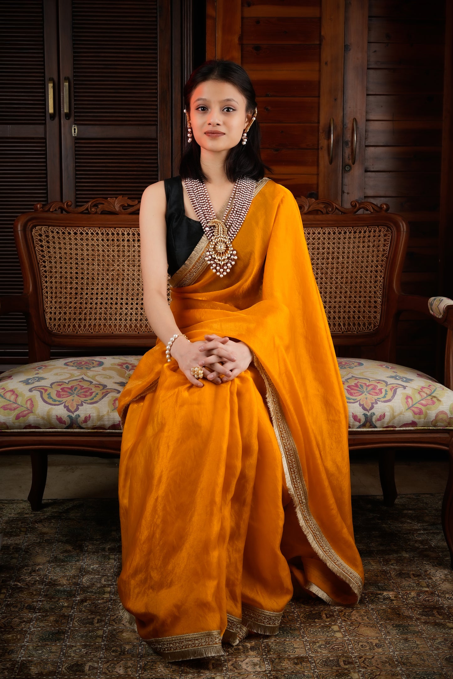 Royal Ruby Pearl Kundan Necklace Set