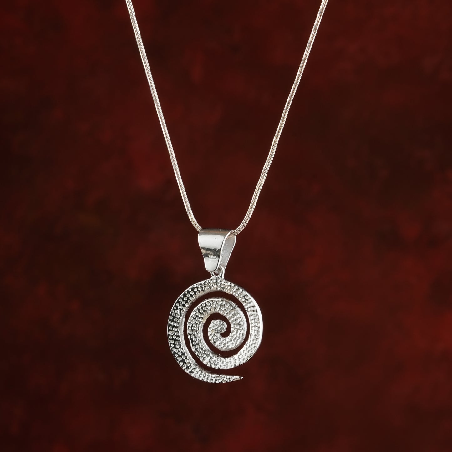 Rainbow Opal Silver Infinity Pendant