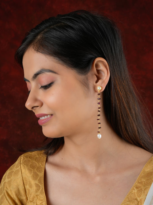 Pearl Garnet Delicate Drops