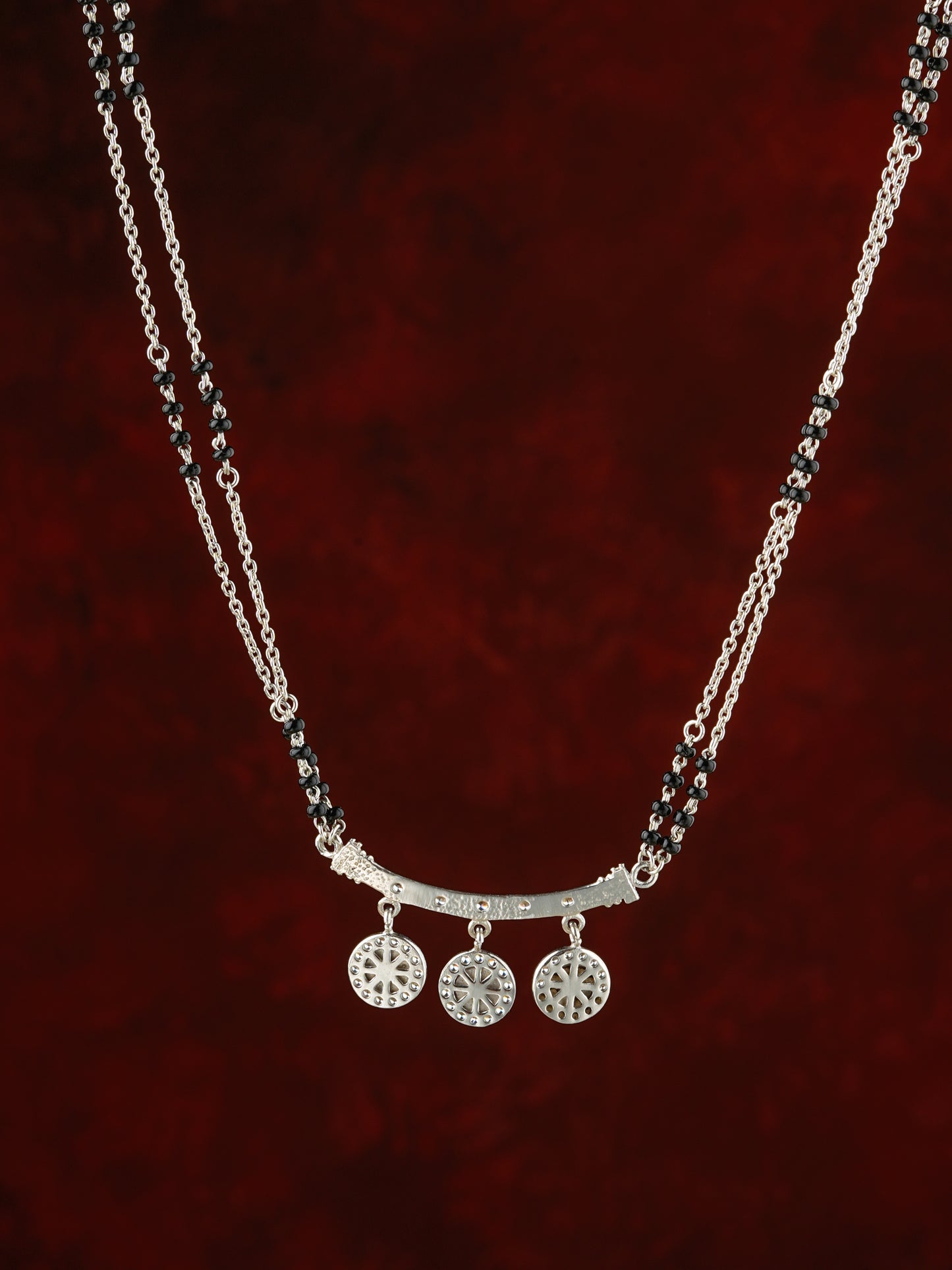 Swastika Silver Mangalsutra
