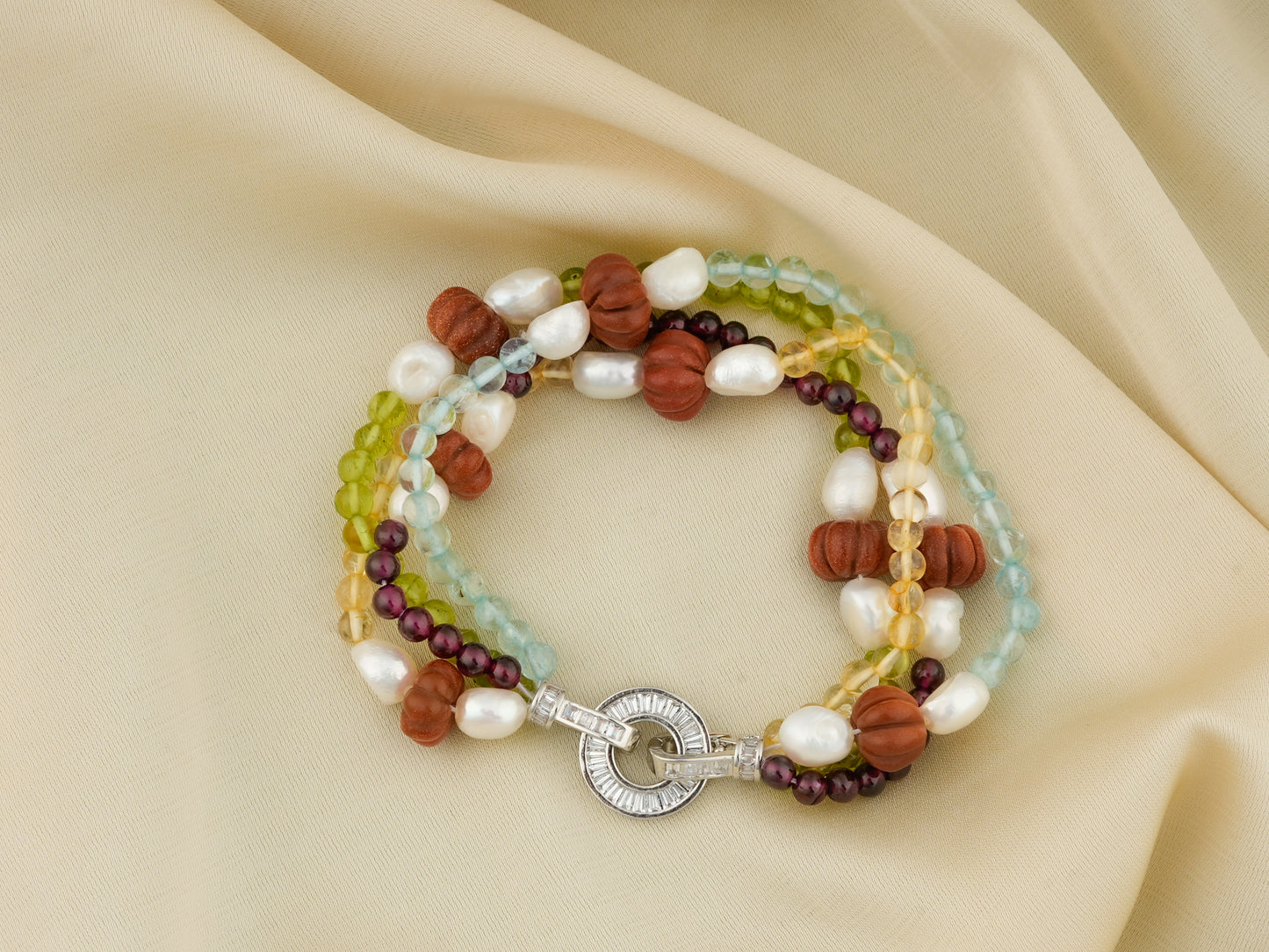 Pearl And Multi Stone Bracelet