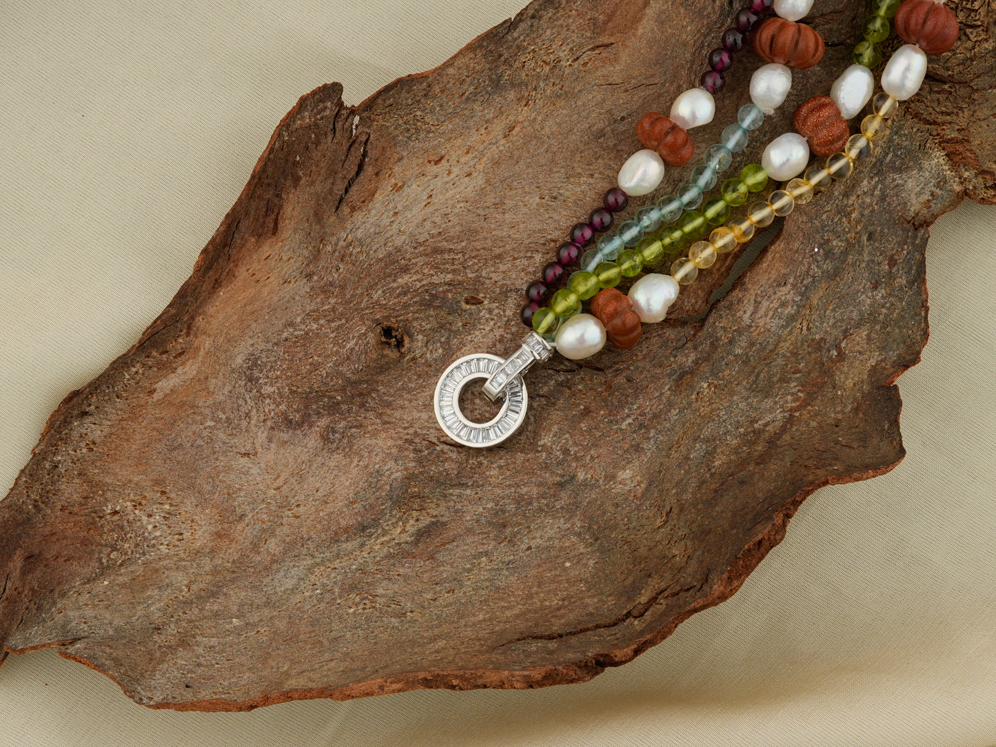 Pearl And Multi Stone Bracelet
