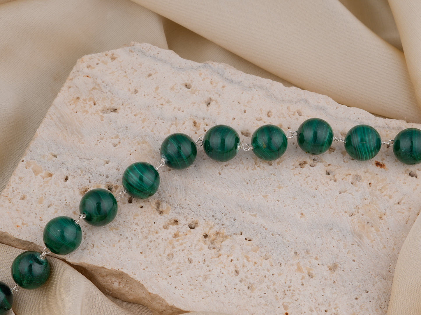 Malachite Silver Bracelet