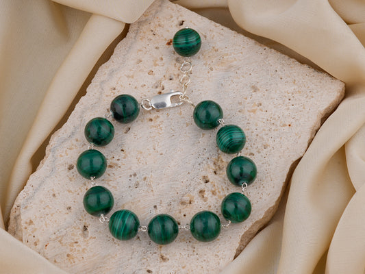 Malachite Silver Bracelet