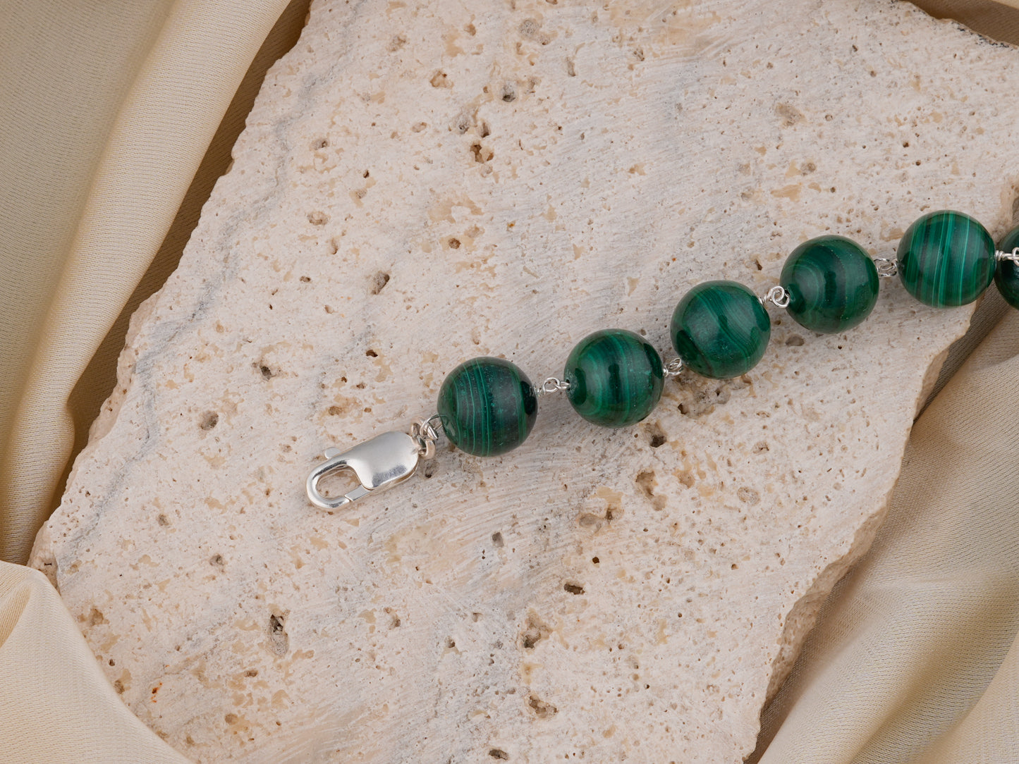 Malachite Silver Bracelet