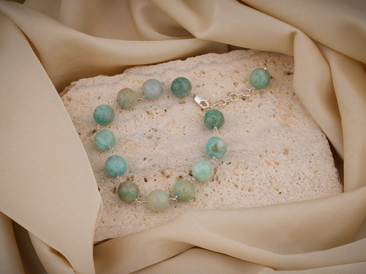 Silver Amazonite Bracelet