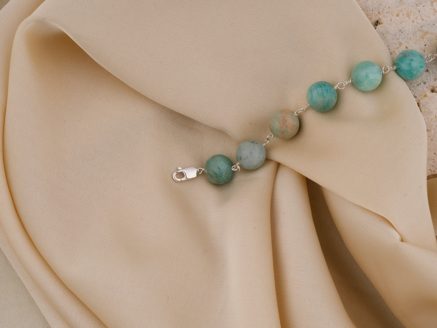 Silver Amazonite Bracelet