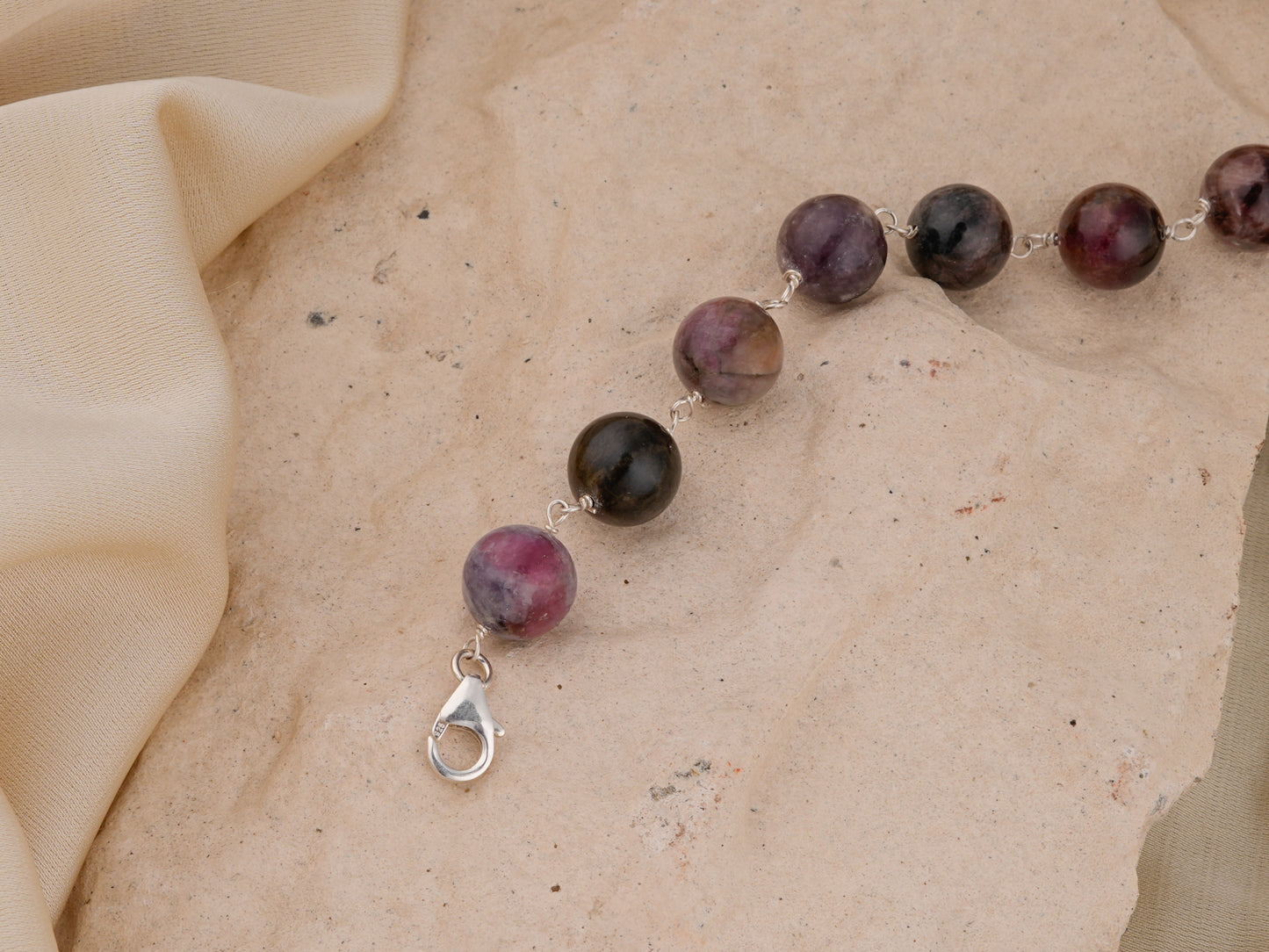 Multi Tourmaline Silver Bracelet