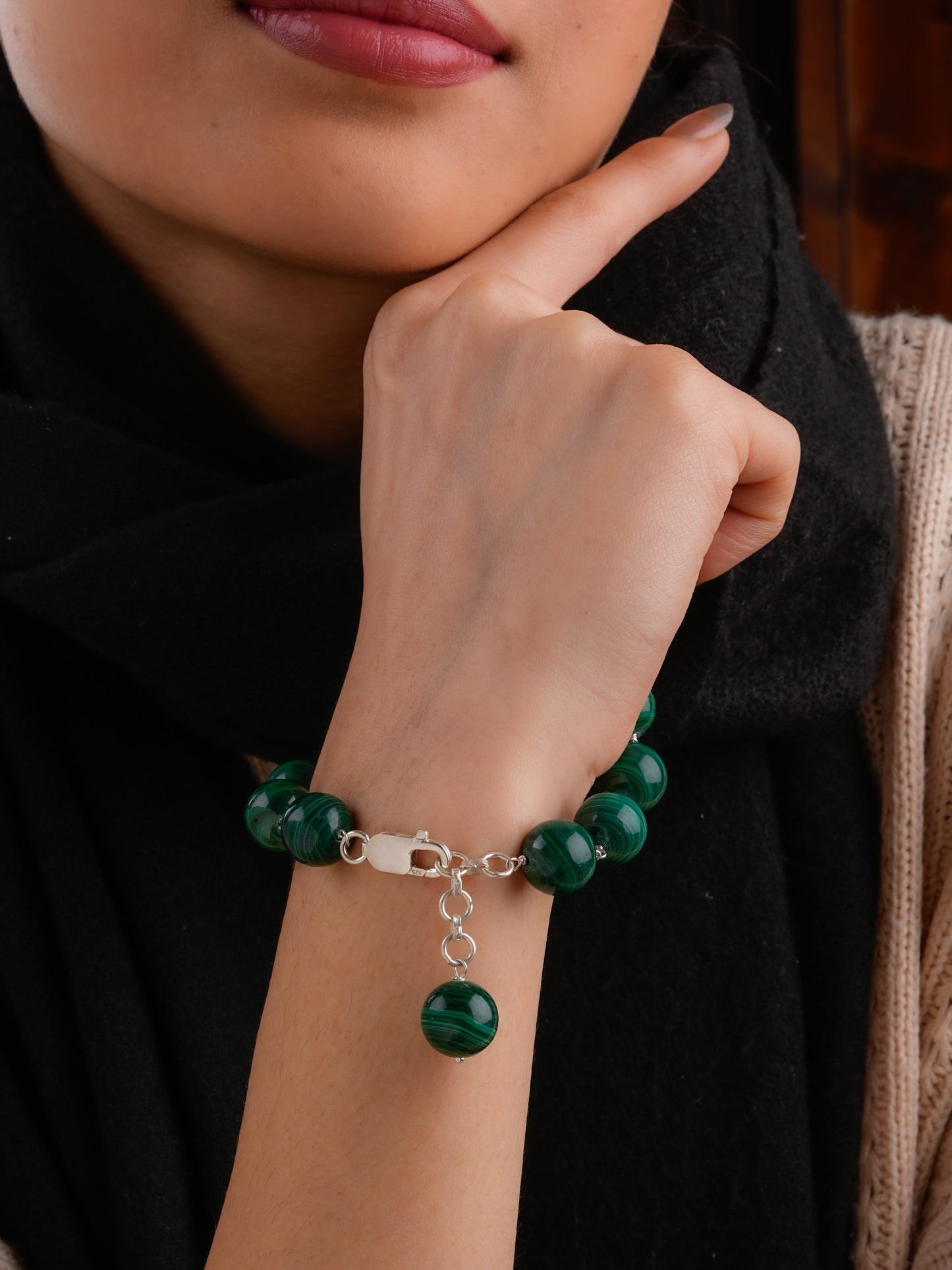 Malachite Silver Bracelet