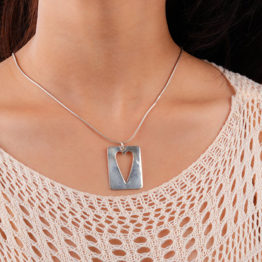 Silver Ace Of Hearts Pendant