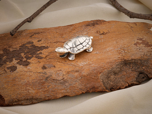 Ocean Baby Turtle Silver Pendant