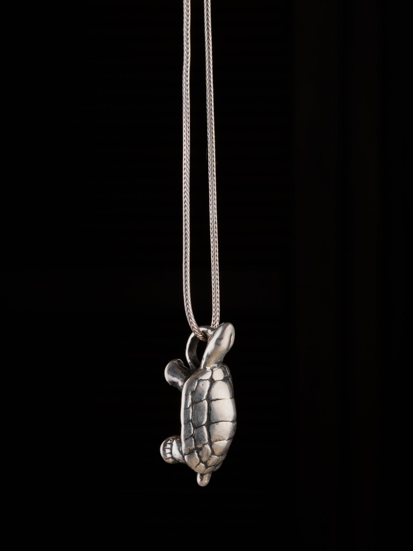 Ocean Baby Turtle Silver Pendant