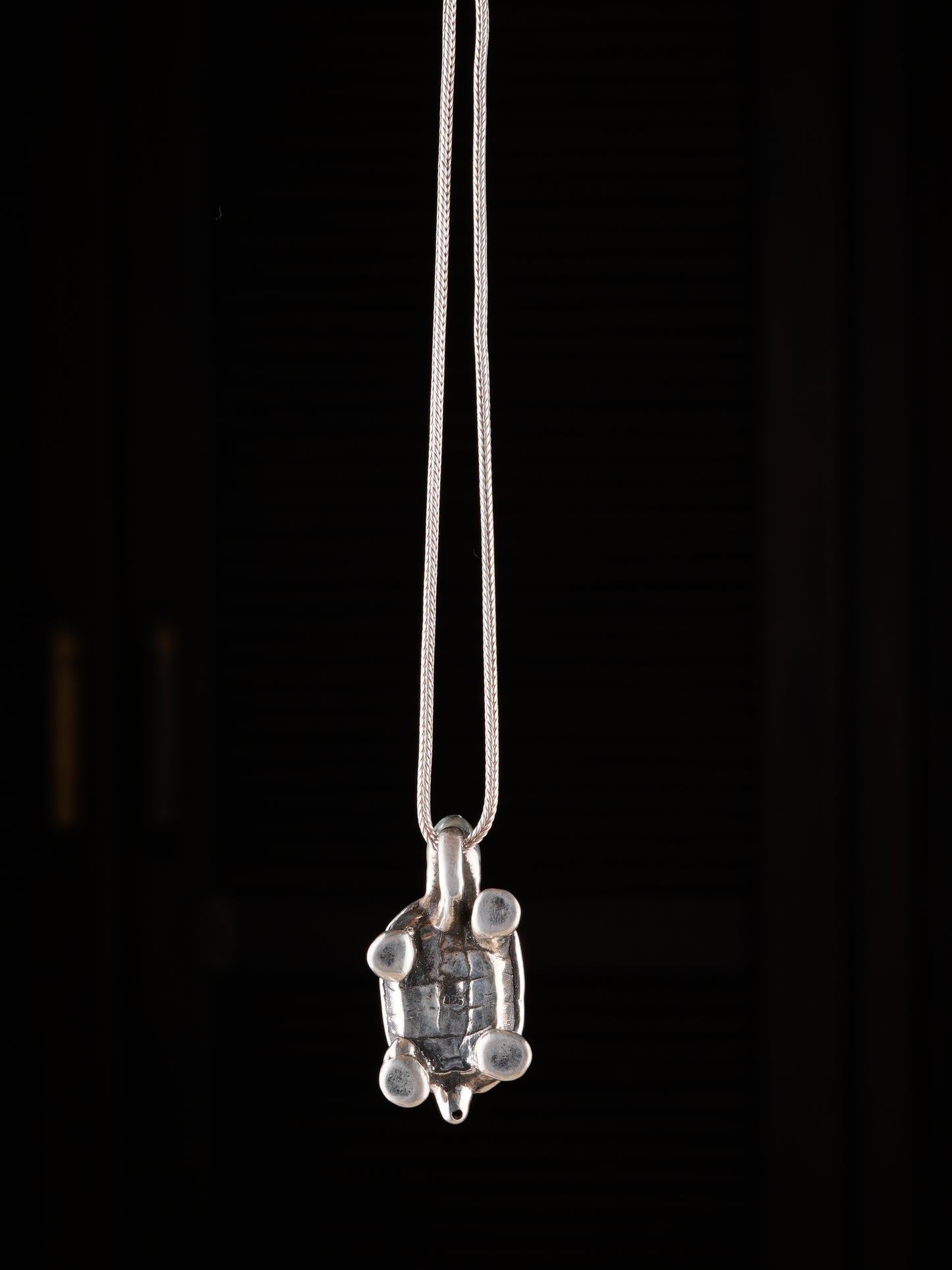 Ocean Baby Turtle Silver Pendant