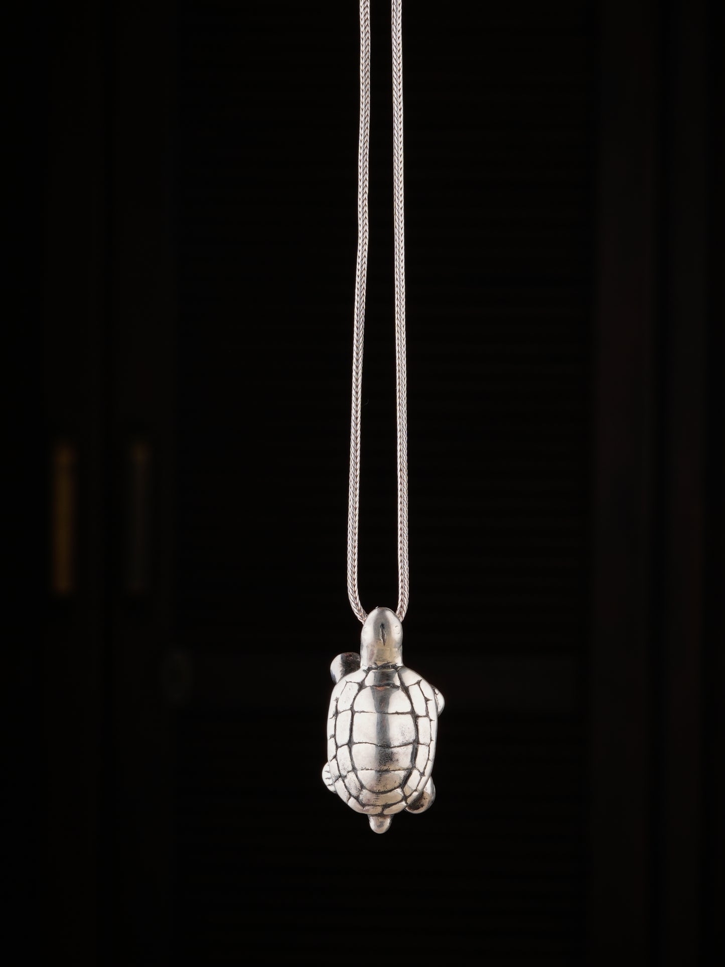 Ocean Baby Turtle Silver Pendant