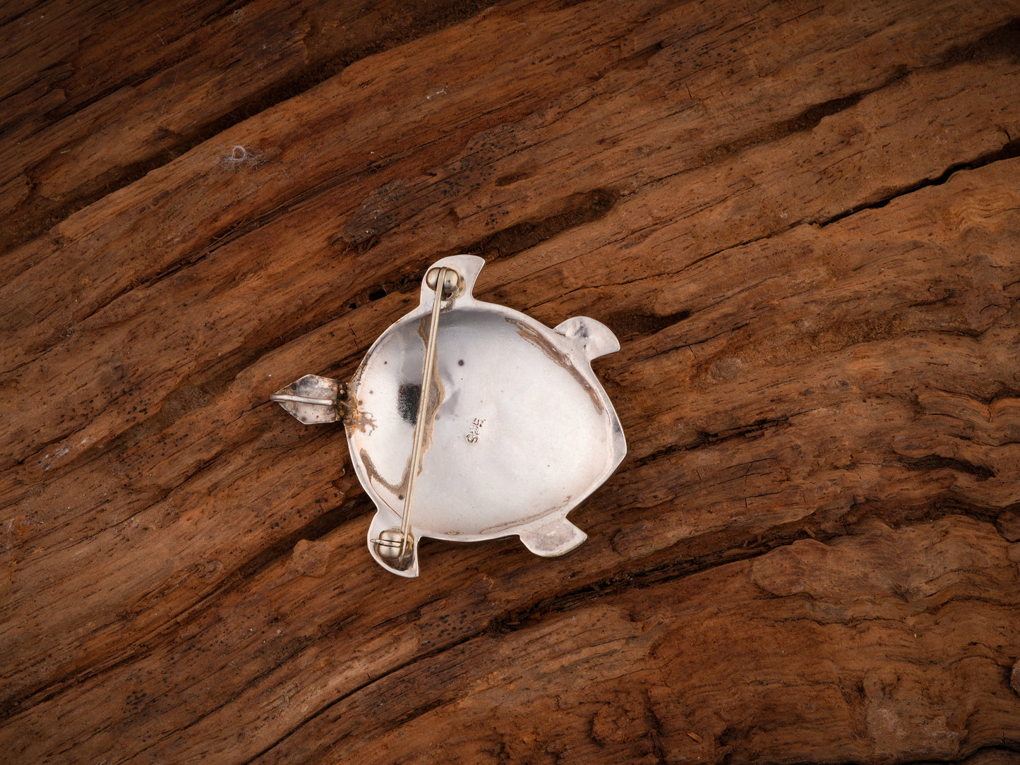 Abalone Scales Turtle Silver Pendant Cum Brooch