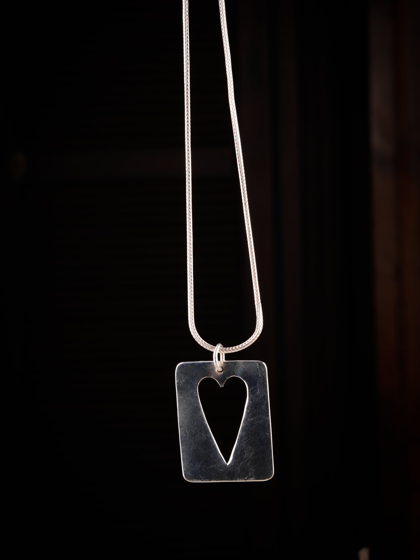 Silver Ace Of Hearts Pendant