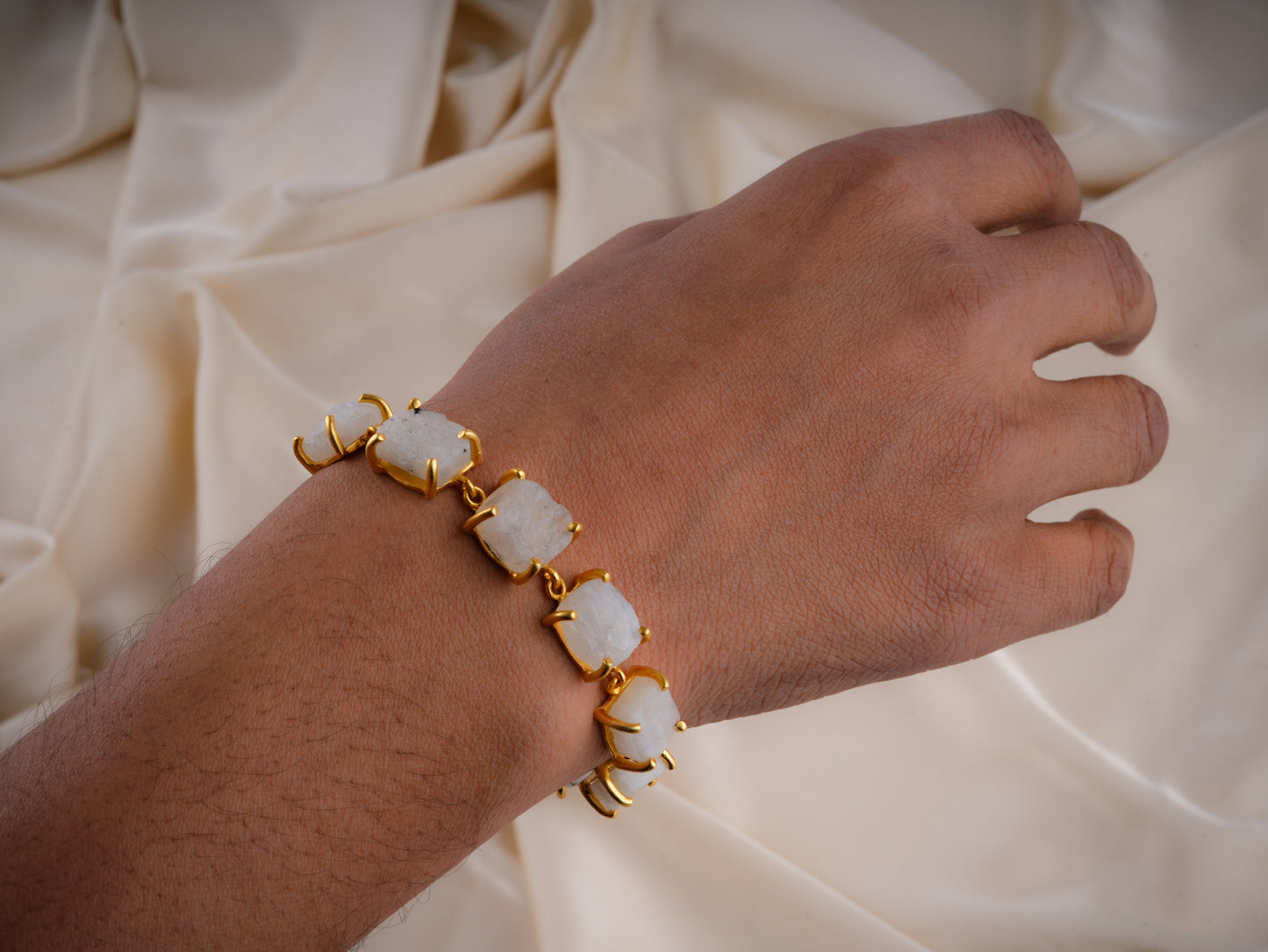 Uncut Moonstone Bracelet