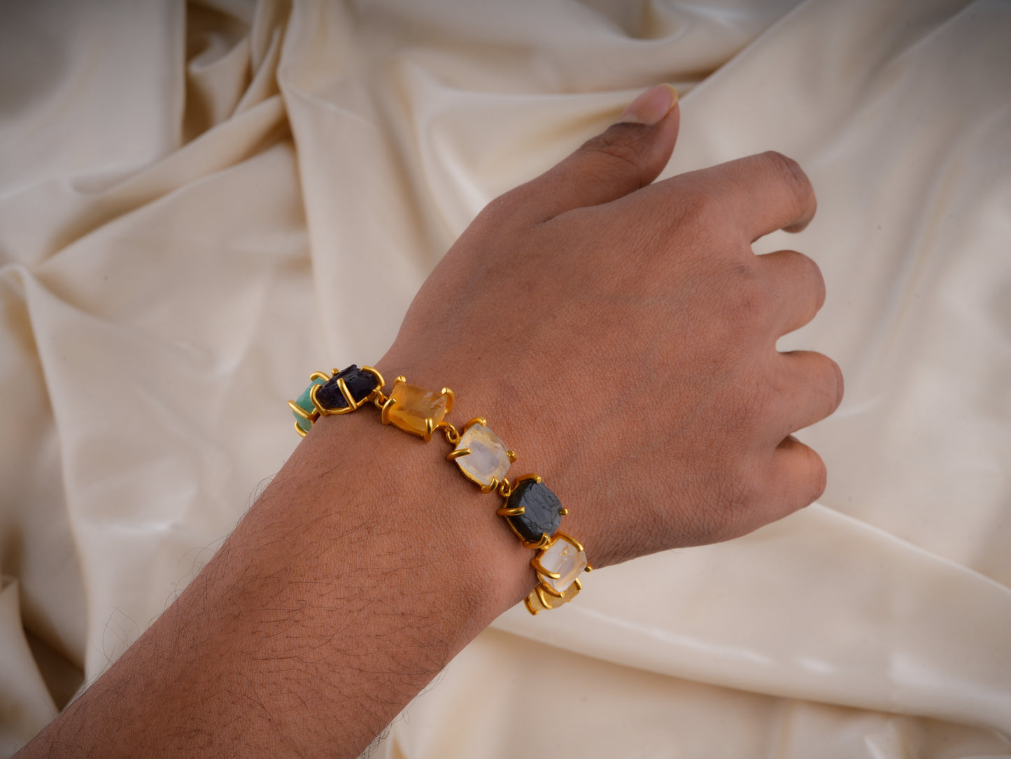 Uncut Multi stone Bracelet
