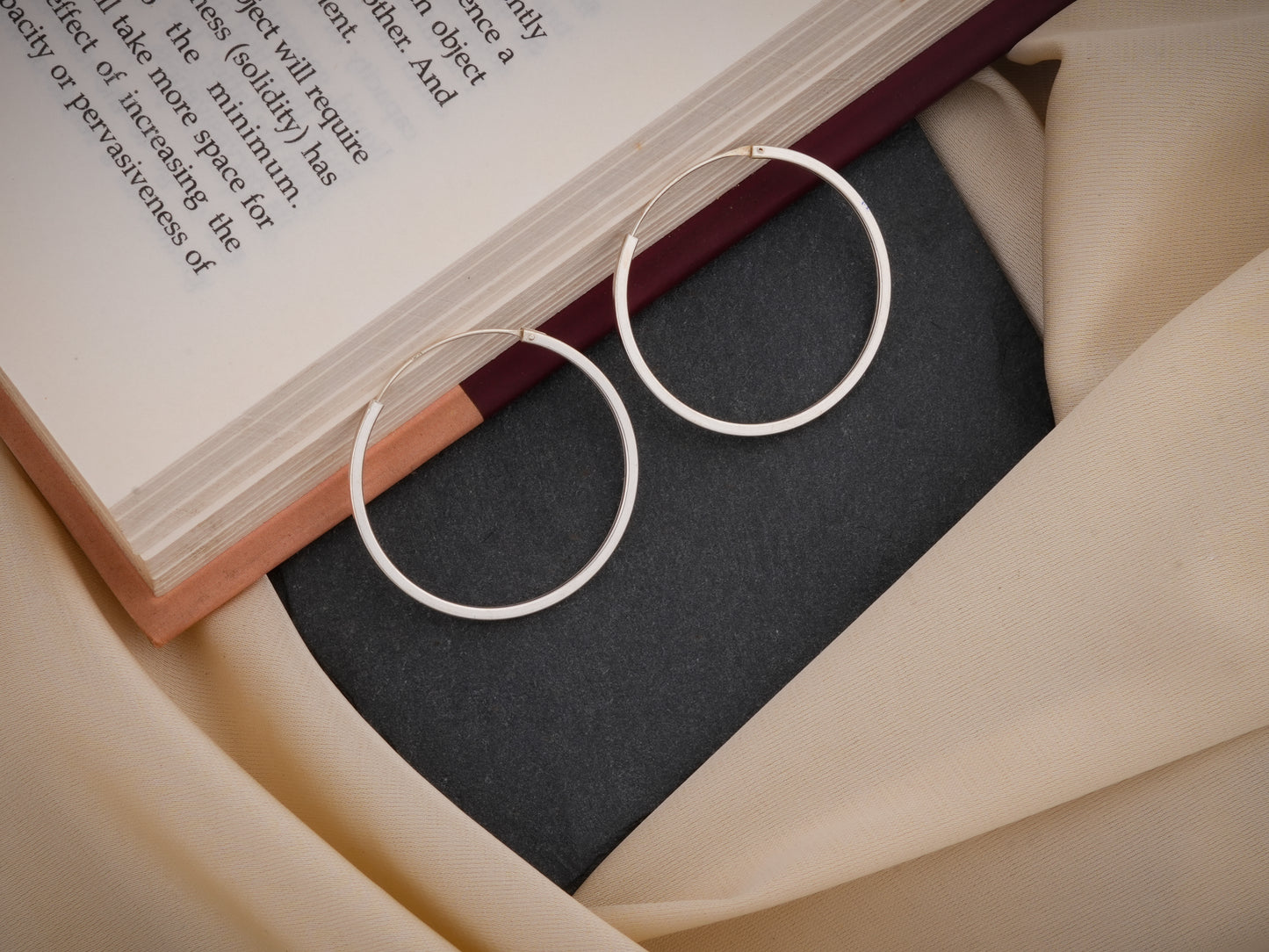 Sterling Silver Square Round Hoops