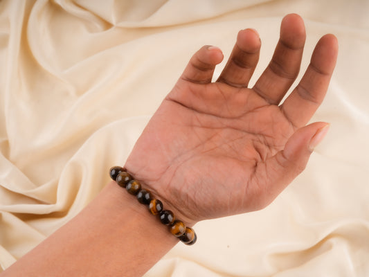 Tiger Stone Natural Gemstone Bracelet(10mm)