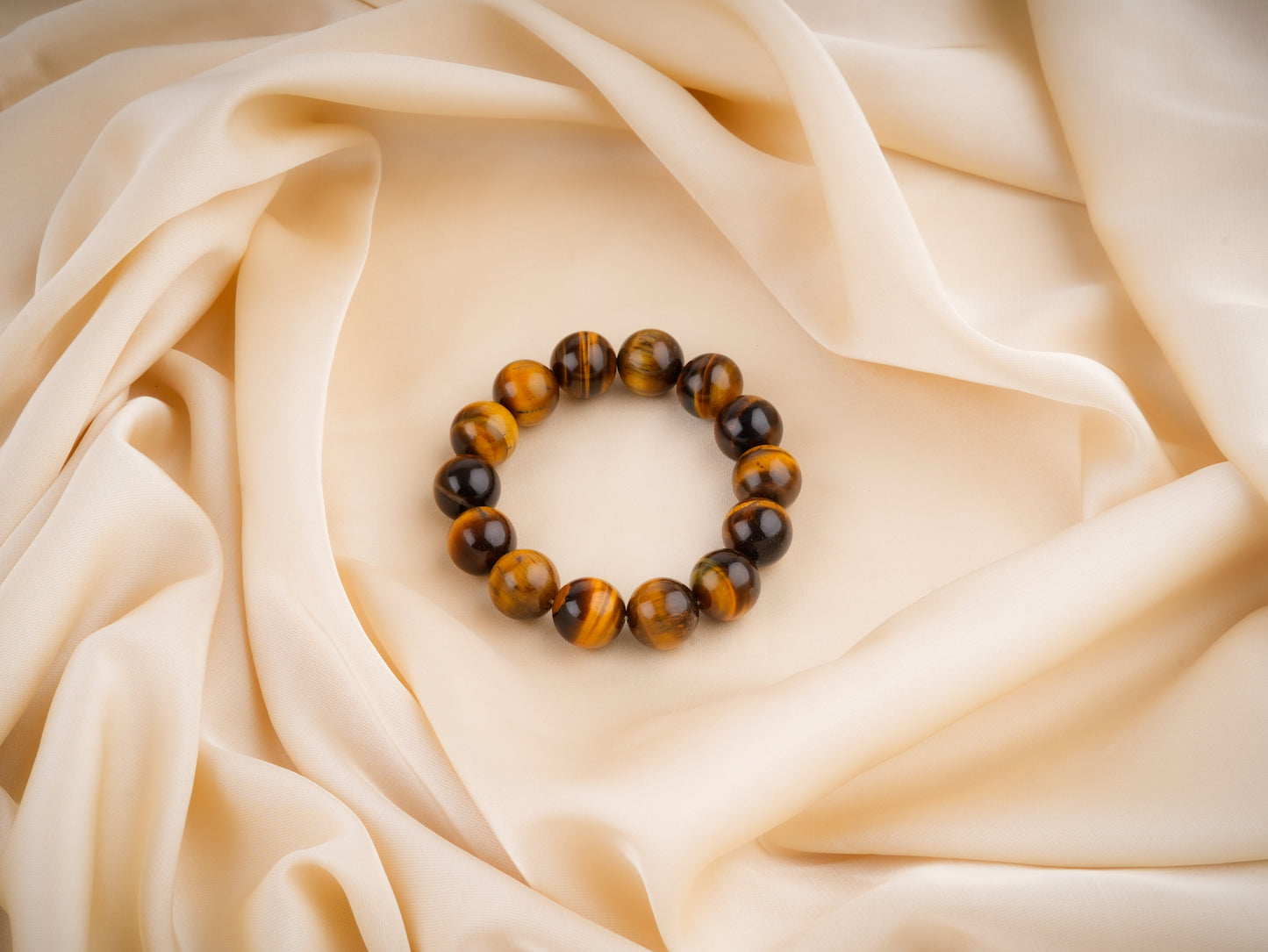 Tiger Stone Natural Gemstone Bracelet(14mm)