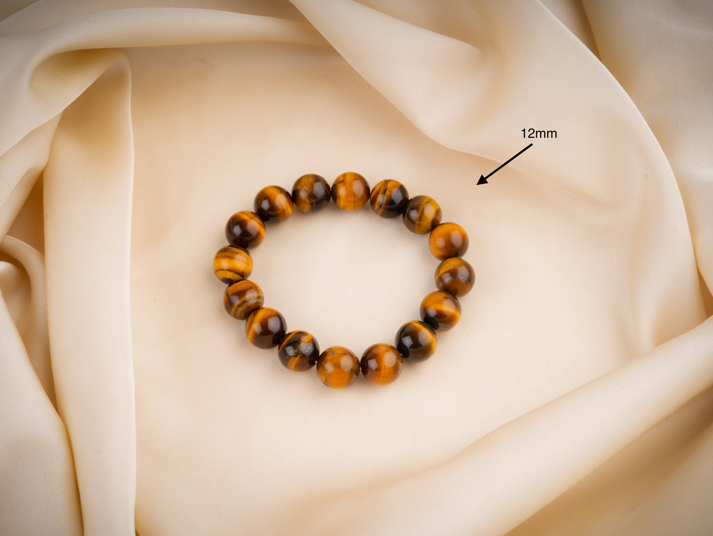Tiger Stone Natural Gemstone Bracelet(12mm)