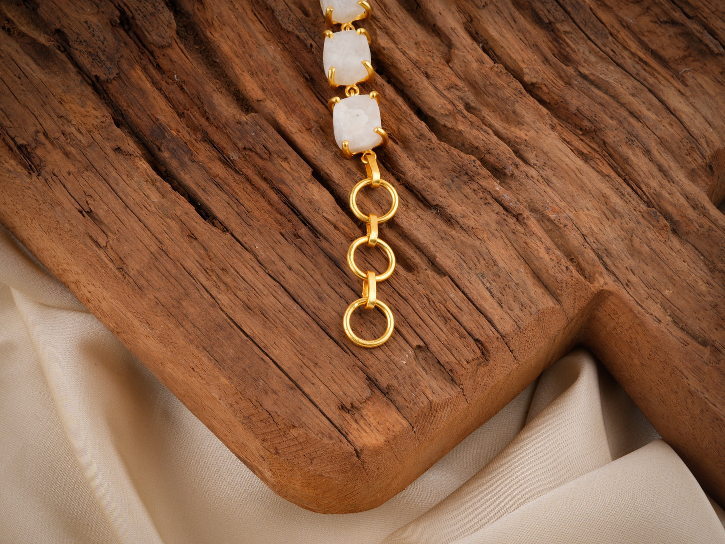 Uncut Moonstone Bracelet