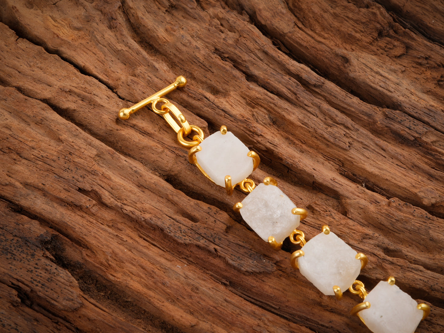 Uncut Moonstone Bracelet