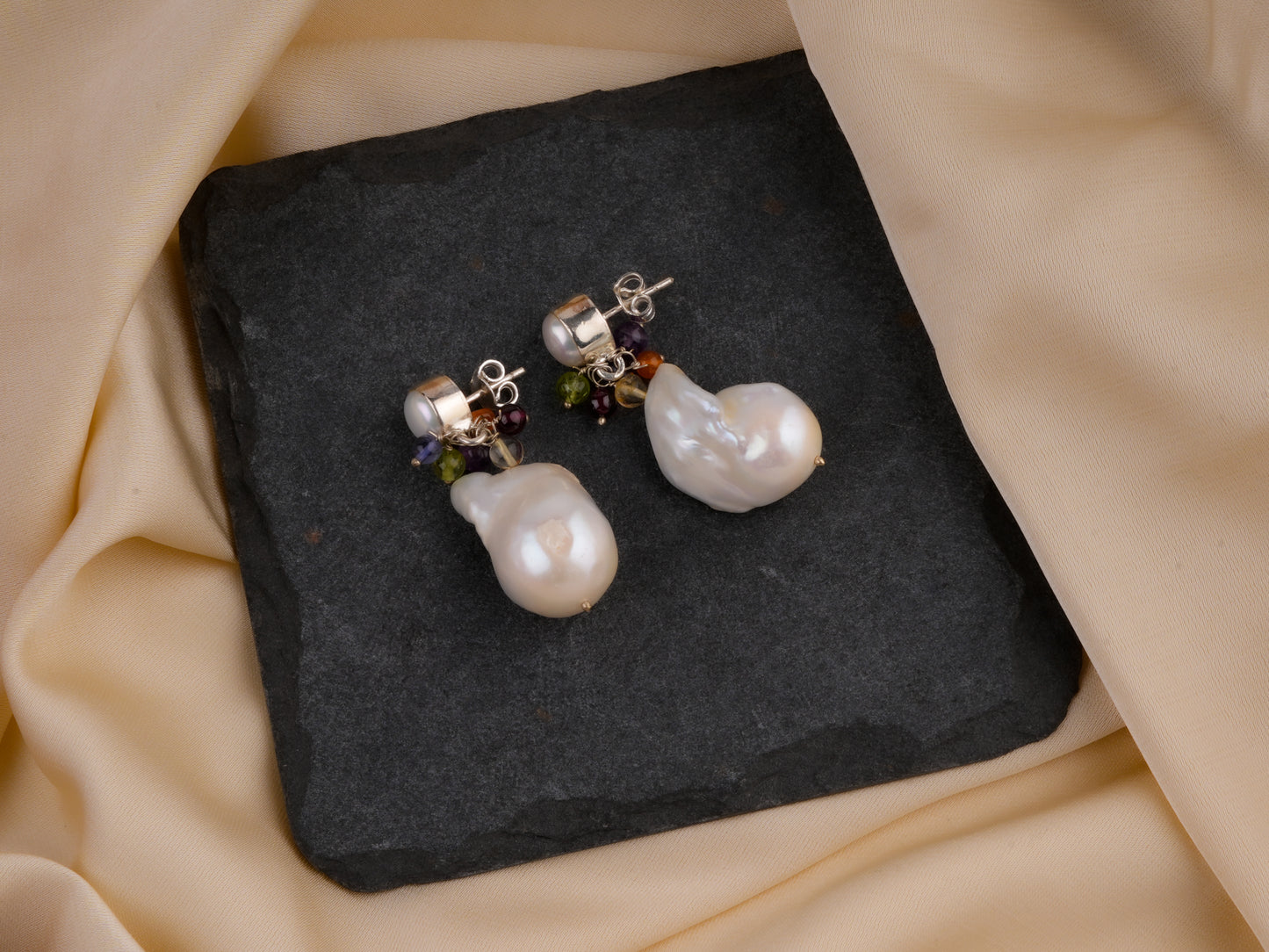 Baroque Beauty Earrings(Silver)