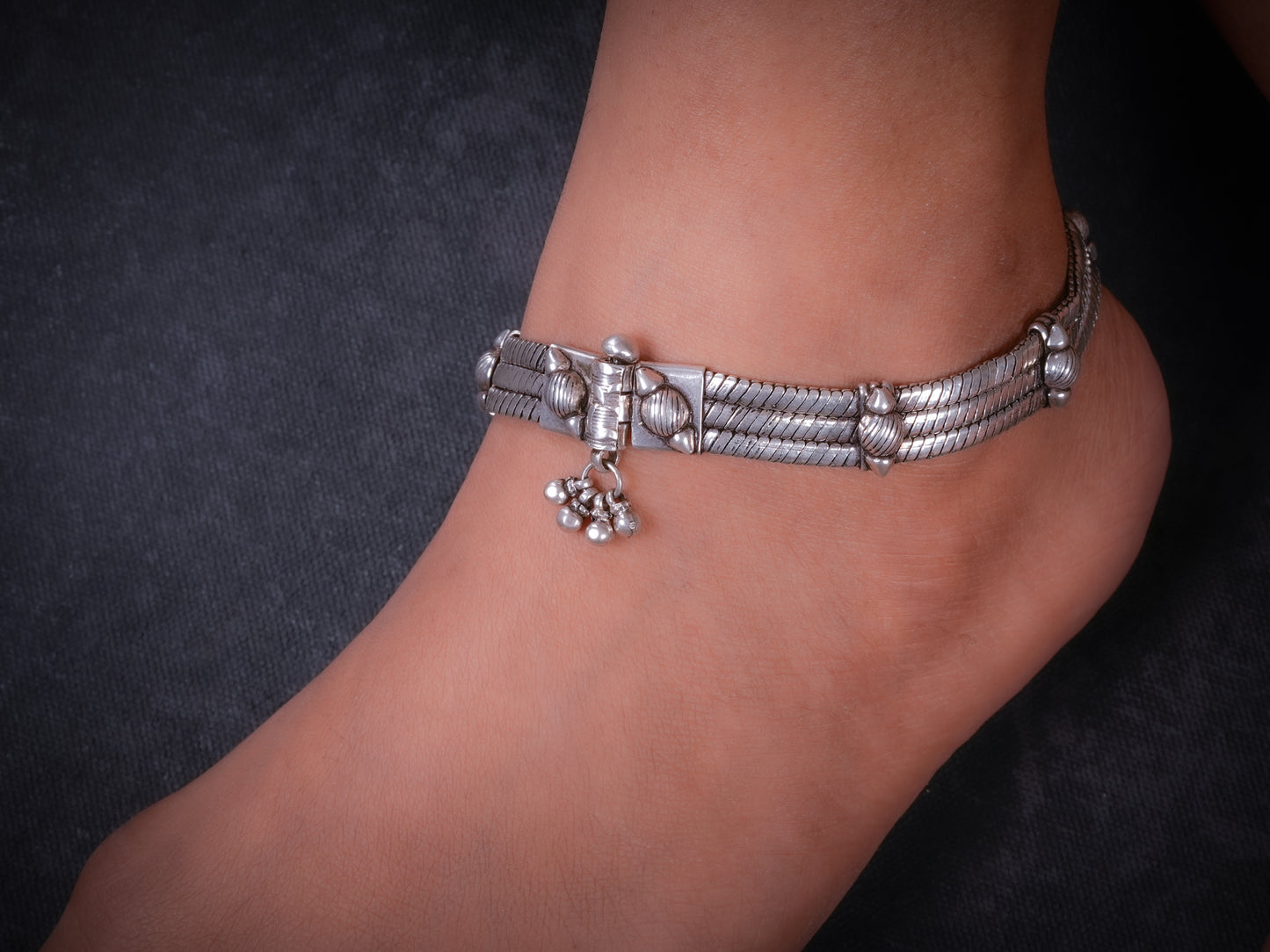 Shahi Silver Anklets