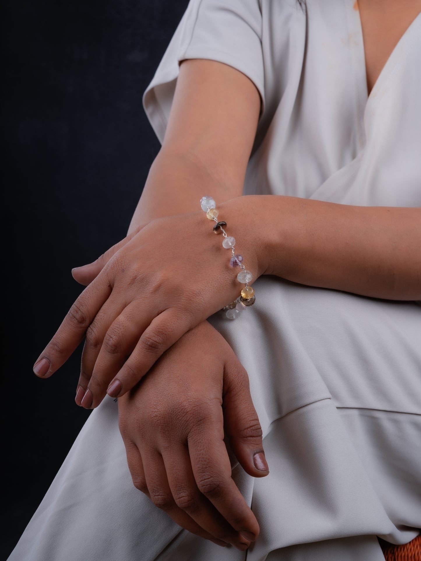 Faceted Multi Stone Handmade Bracelet