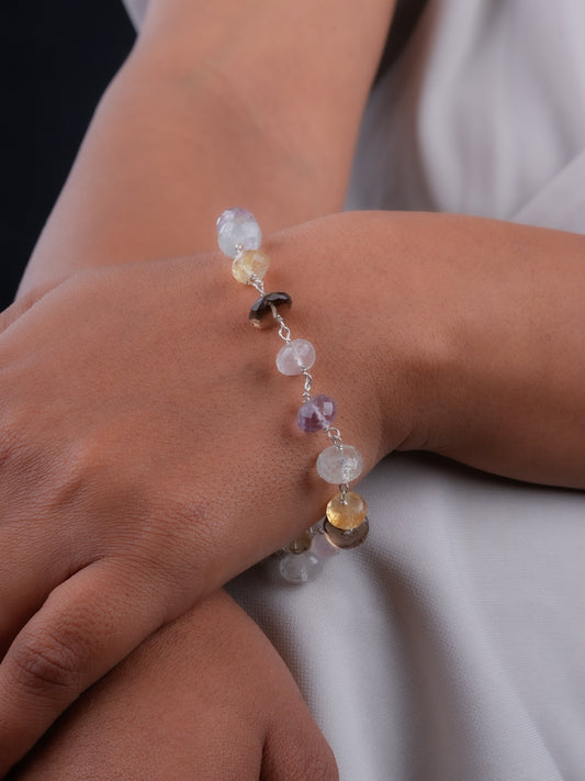 Faceted Multi Stone Handmade Bracelet