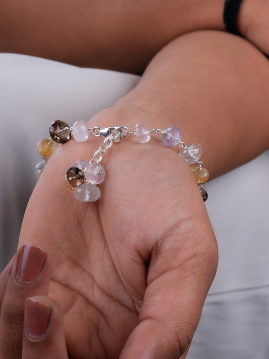Faceted Multi Stone Handmade Bracelet