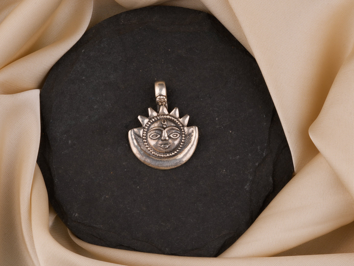 Sun Moon Silver Pendant