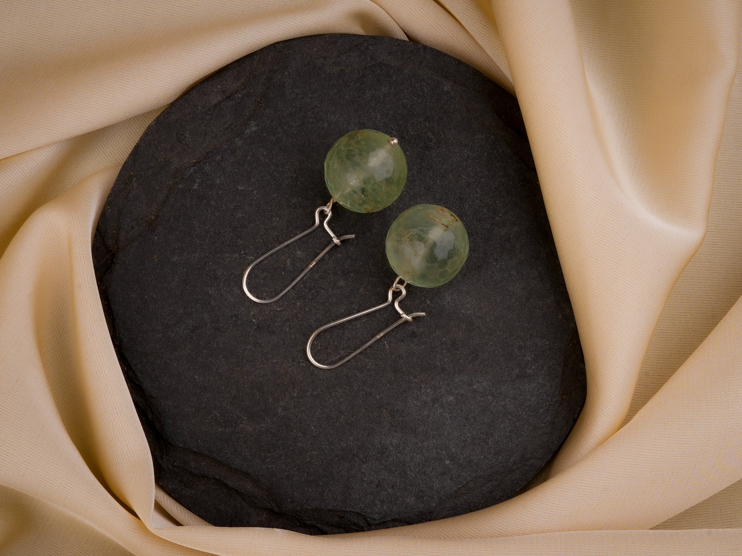 Fluorite Drop Silver Danglers