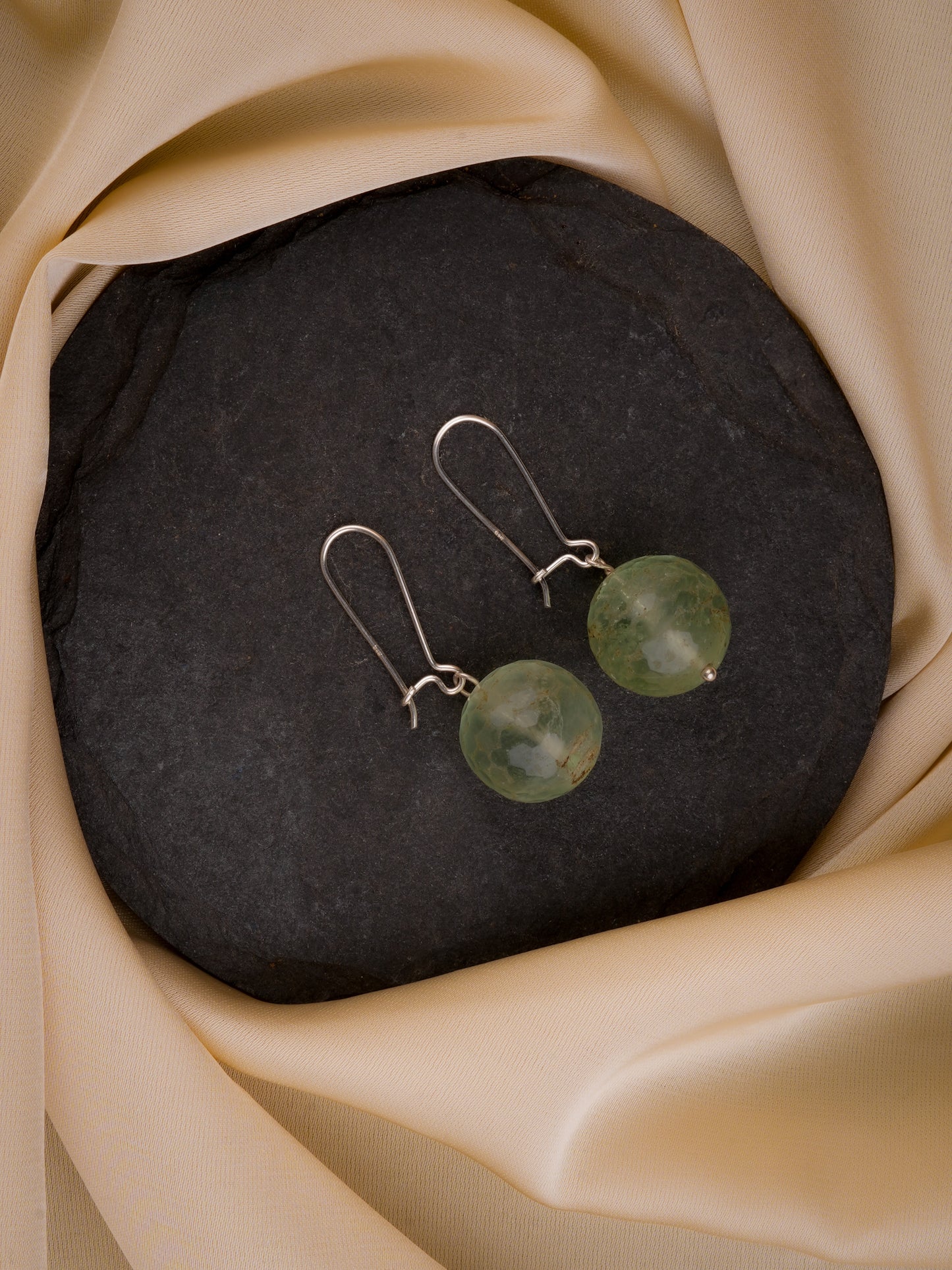 Fluorite Drop Silver Danglers