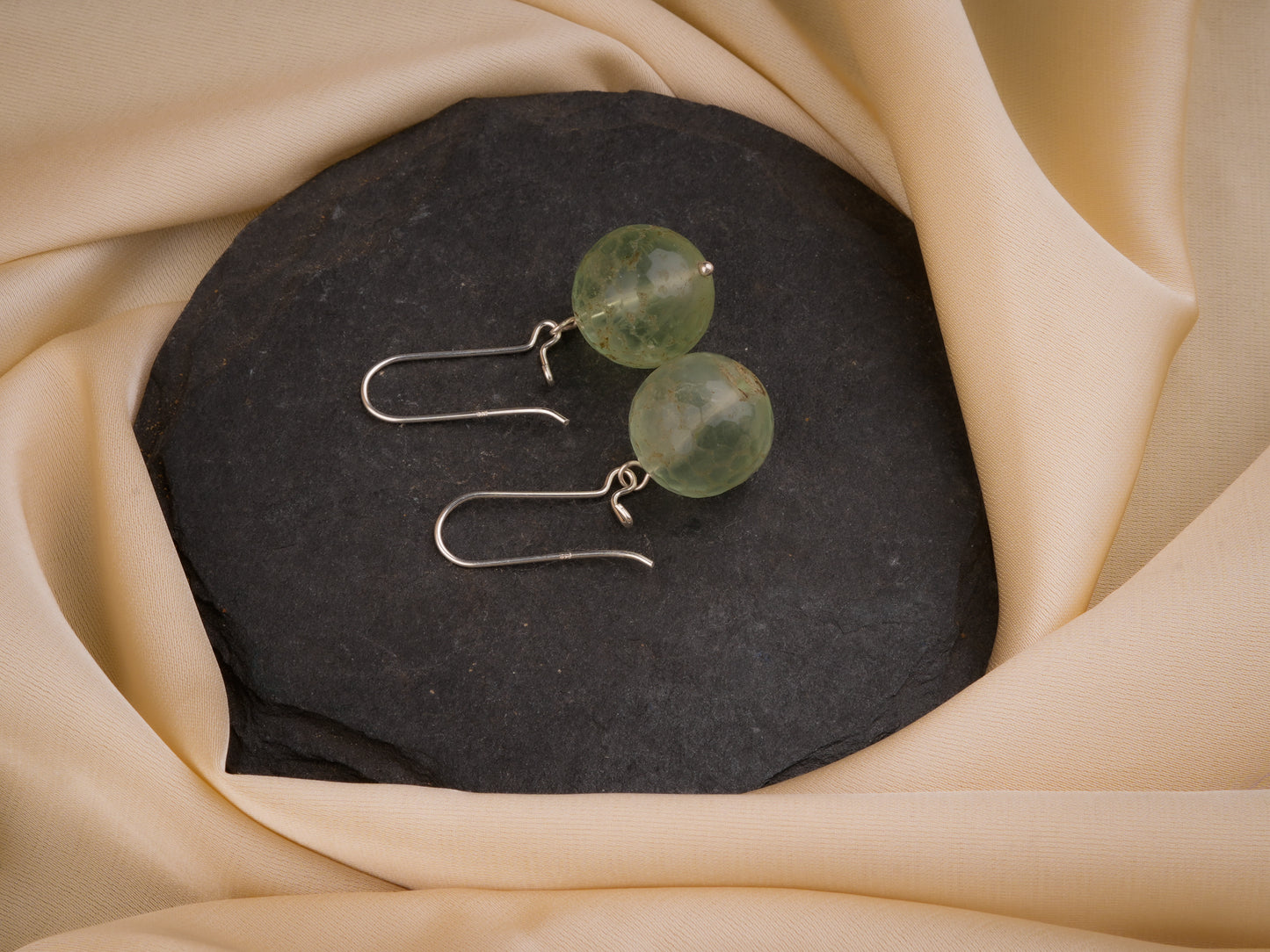 Fluorite Drop Silver Danglers