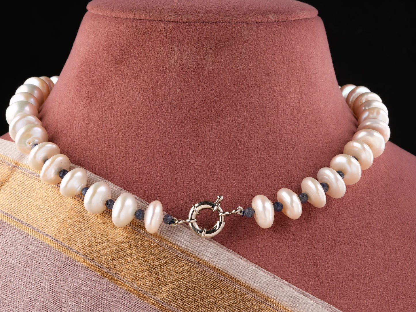 Freshwater Pearls And Iolite Necklace