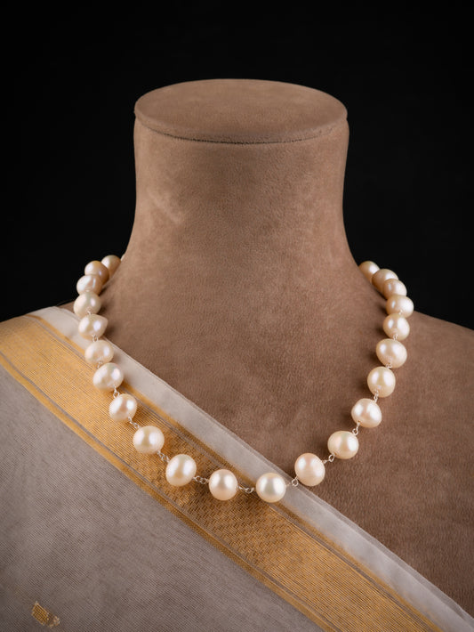 Freshwater Pearls In Silver Necklace Set
