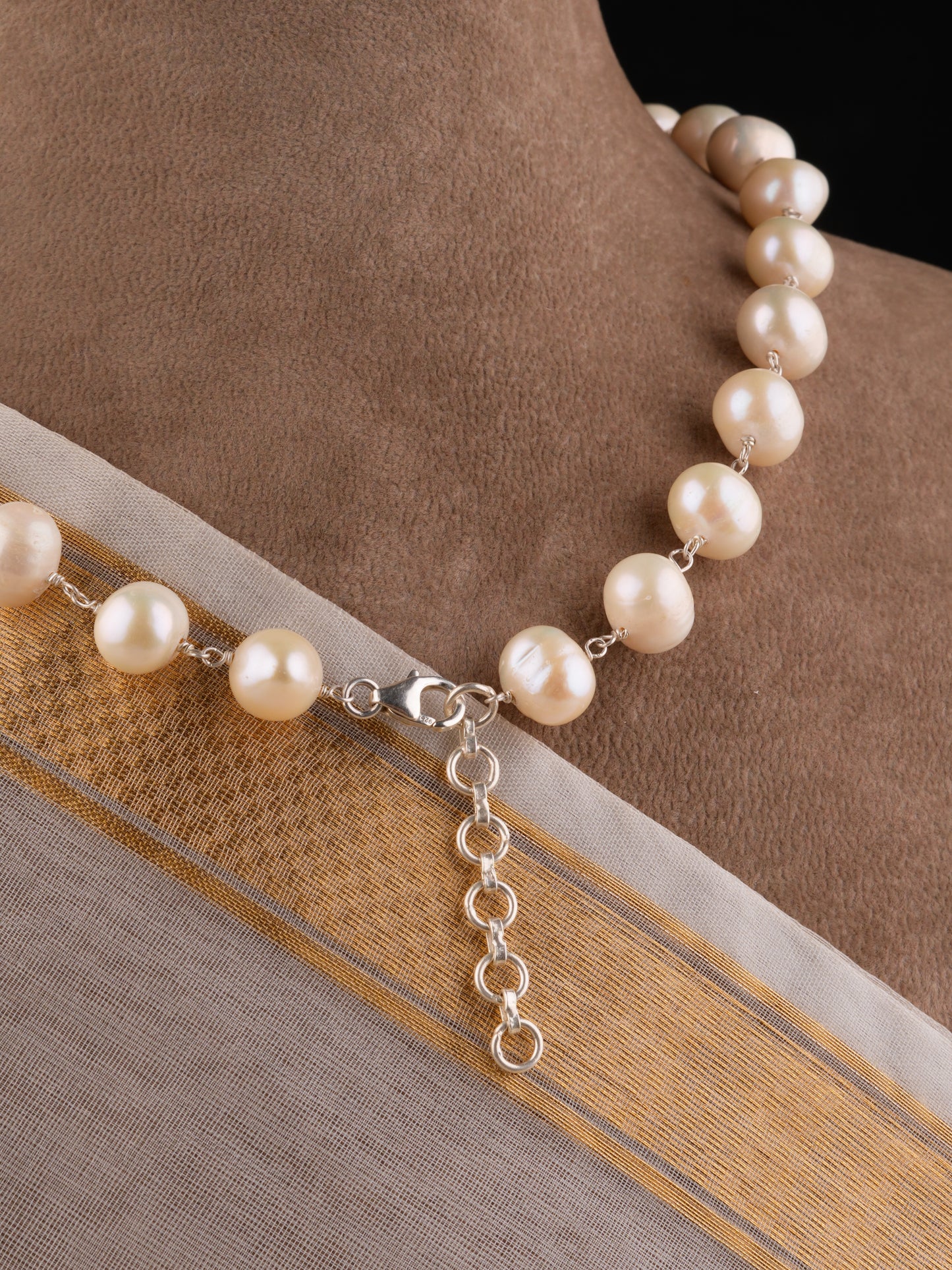 Pearl Vine Silver And Freshwater Pearls Necklace