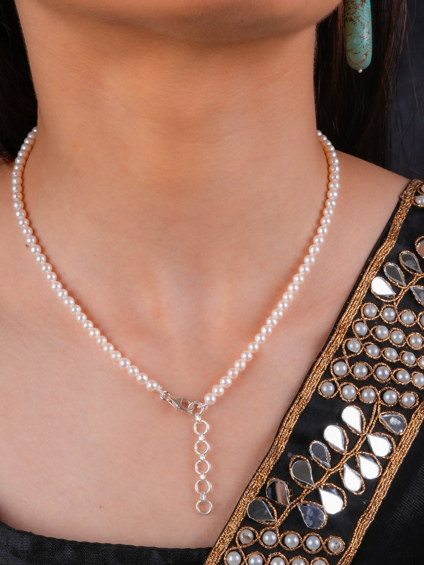 Claasic AAA Round Pearl Necklace(4 mm)