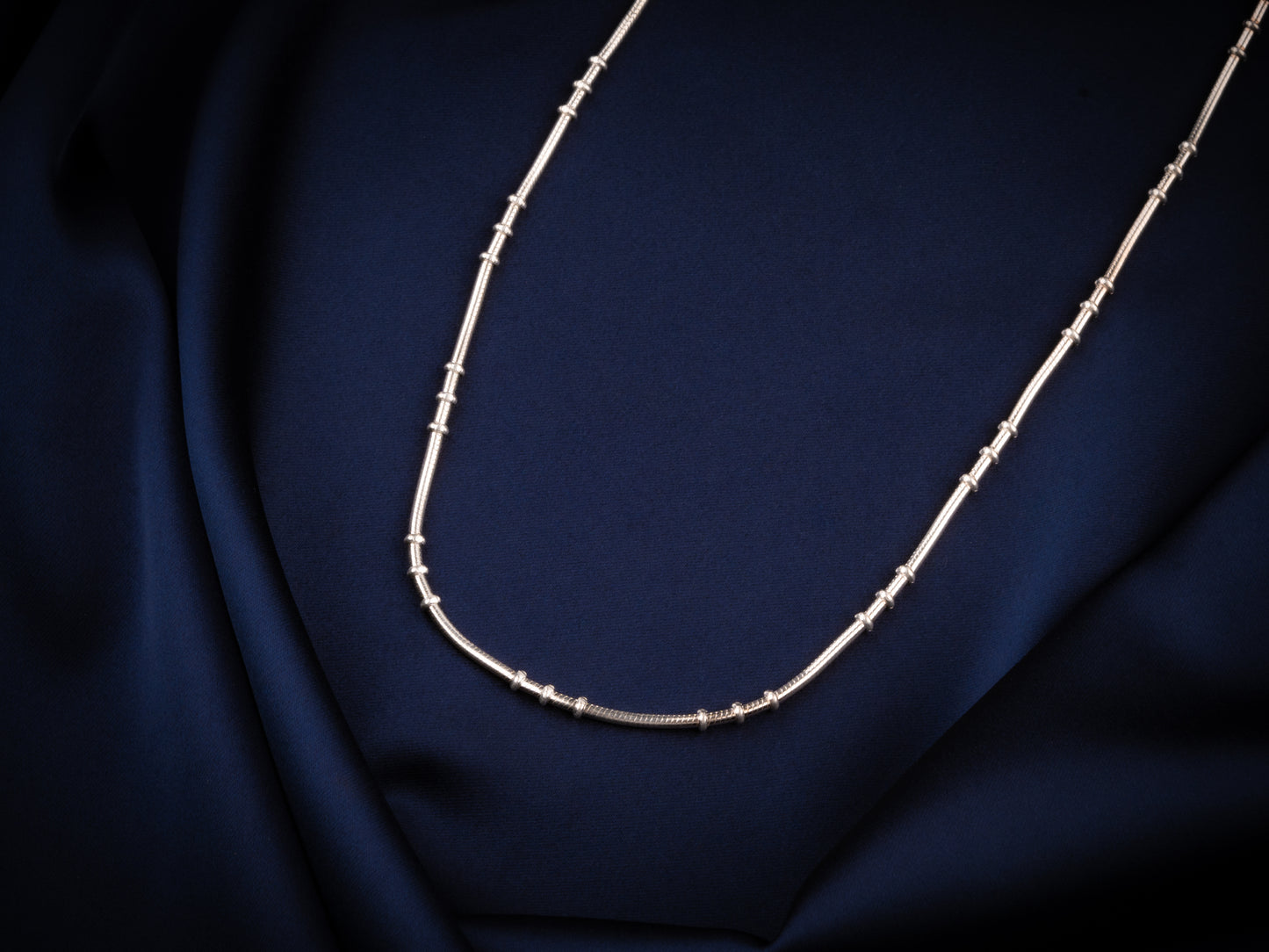 Beaded Everyday Silver Chain