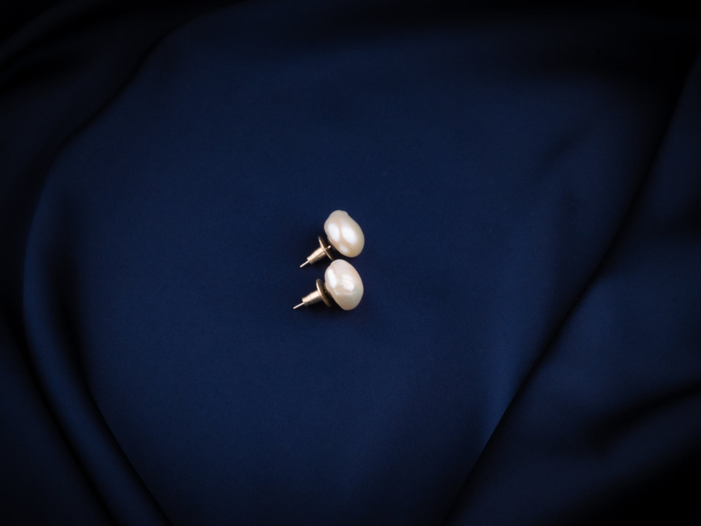 Unique Freshwater Baroque Pearls Silver Studs