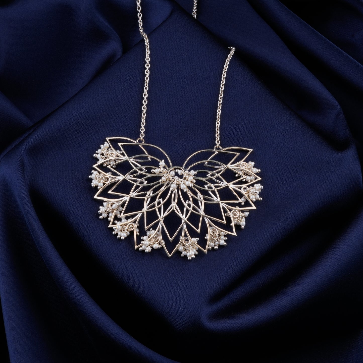 Silver Water Lily Set with Lotus Mist Ring (92.5 Silver)